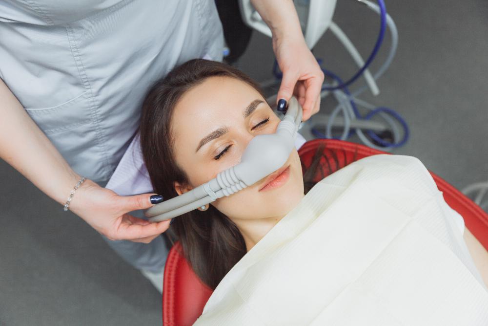 Woman getting sleep dentistry, pascoe vale vic