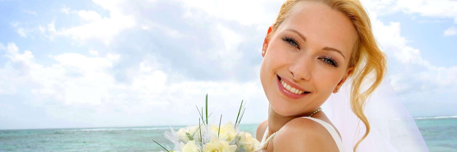 Bride smiling in front of a ocean, pascoe vale vic